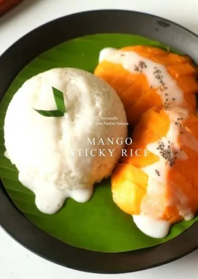 cara membuat mango sticky rice